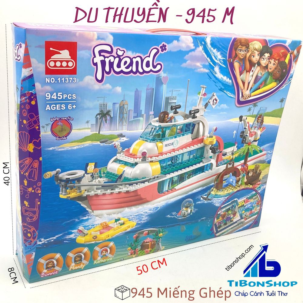 Xếp Hình Du Thuyền BaTầng Vui Nhộn Và Đảo San Hô
