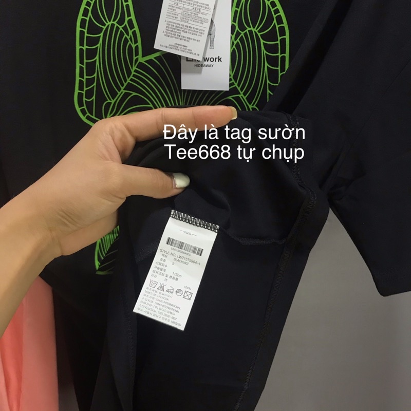 Áo phông in hình chó xanh life work form âu, tay lỡ, rep11 Tee668