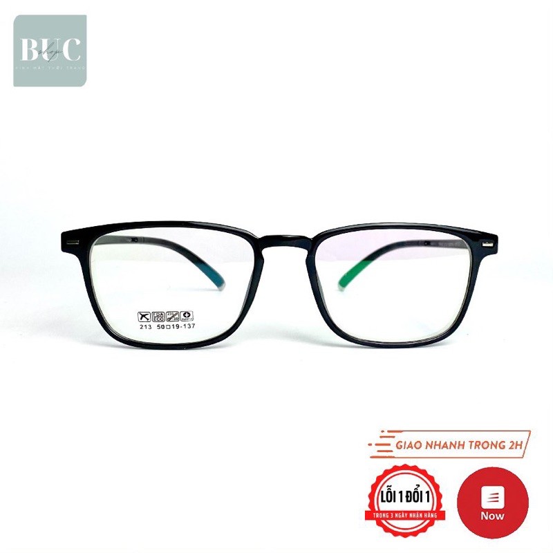 Gọng kính giả cận nhựa dẻo thời trang 213 BucShop dành cho nam nữ