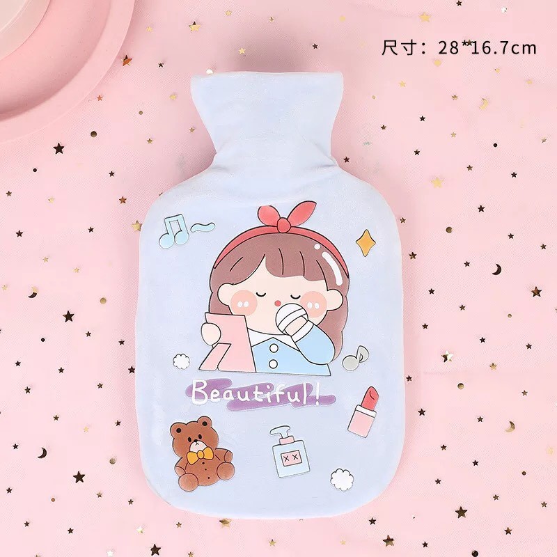 Túi chườm nóng lạnh đa năng 1000ml túi sưởi chườm ấm bụng dành cho bạn nữ chườm đau bụng kinh nguyệt