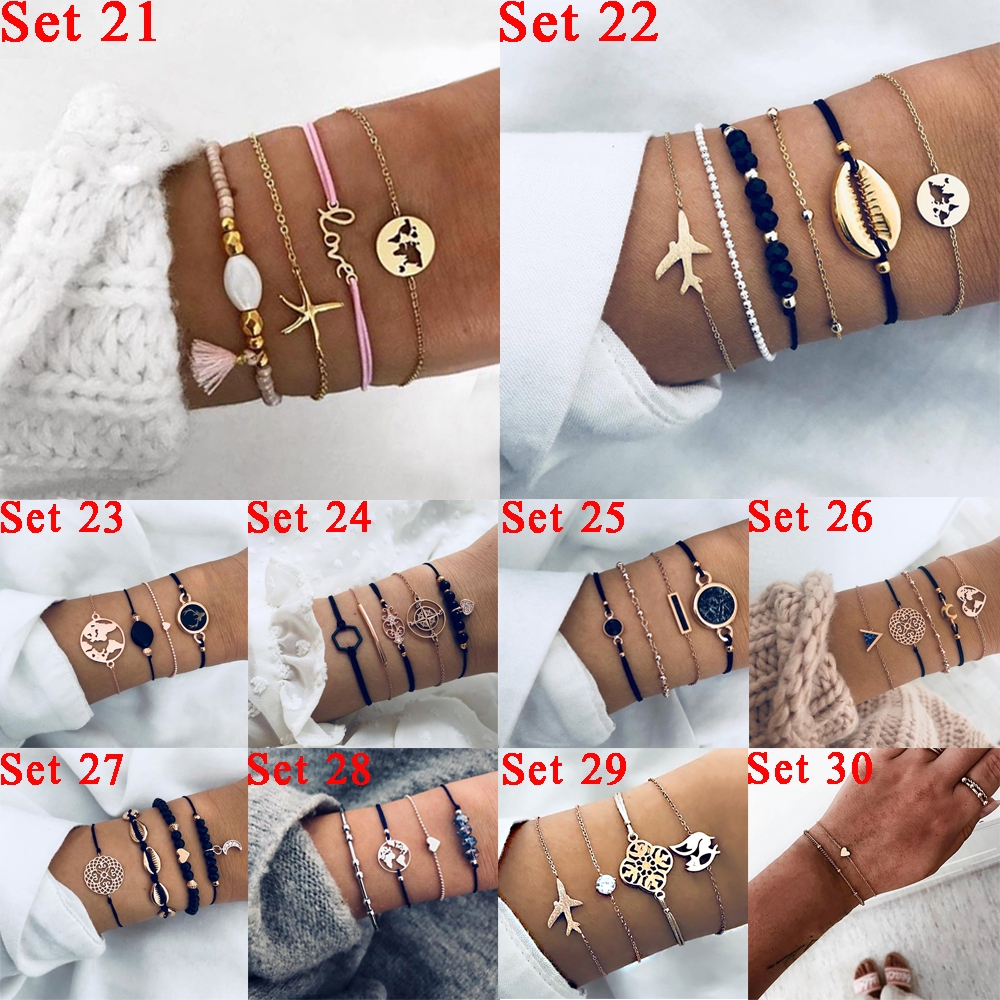 Set vòng tay phong cách Bohemian Vintage cổ điển cho nữ | BigBuy360 - bigbuy360.vn