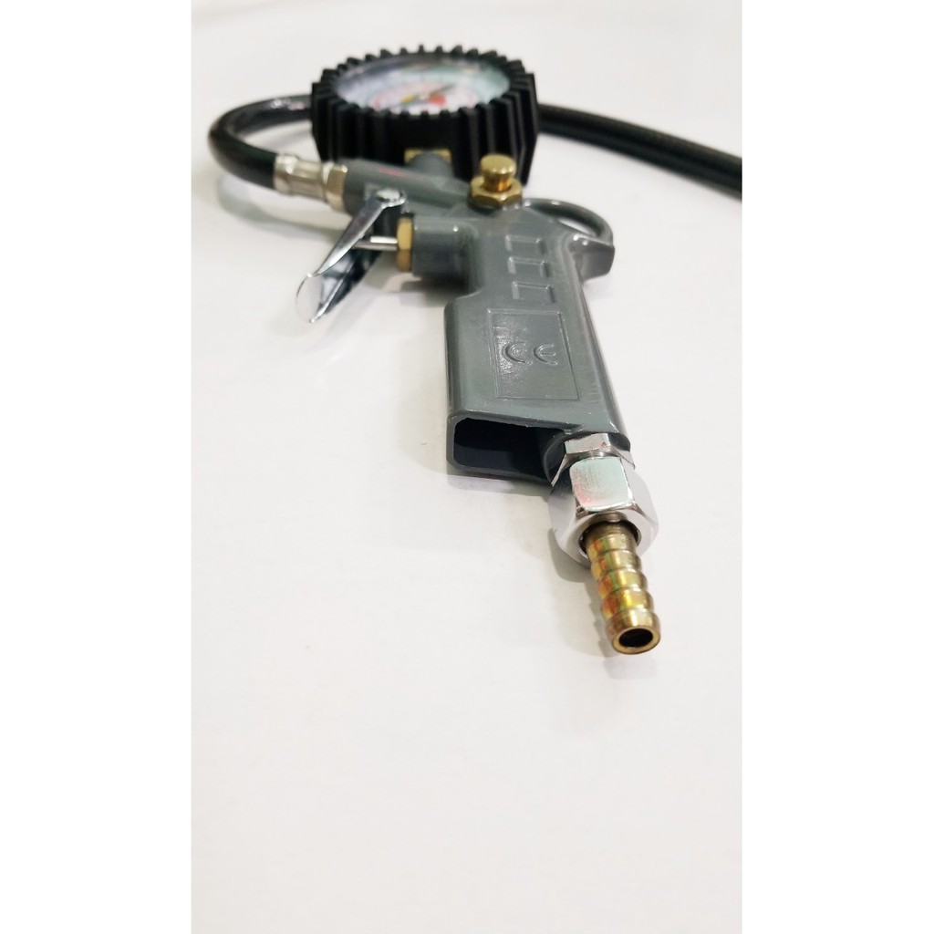 Đầu Vòi Bơm Bánh Xe Máy, Ô Tô Có Đồng Hồ Đo Lốp Xe TD1- Chính Hãng LUXTOP