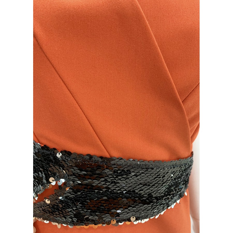 45-73 KG -THỜI TRANG TRUNG NIÊN - ĐẦM ÔM DỰ TIỆC TRUNG NIÊN KIỂU VÁY ĐẦM CHO MẸ TRUNG NIÊN PHỐI KIM SA EO XẺ TÀ D3043
