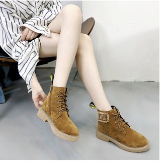 Giày boot nữ cổ thấp phong cách Hàn Quốc B130