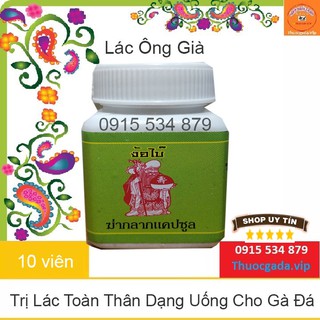 tri lác cho gà đá dạng uống hình ông già