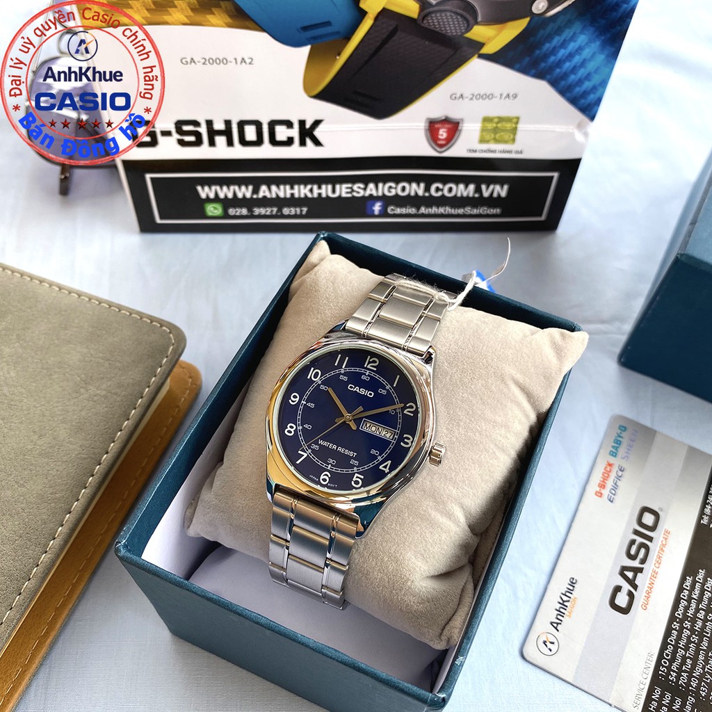 Đồng hồ nam Casio MTP-V006 MTP-V006D MTP-V006G MTP-V006SG bảo hành 1 năm chính hãng Anh Khuê dây thép | BigBuy360 - bigbuy360.vn