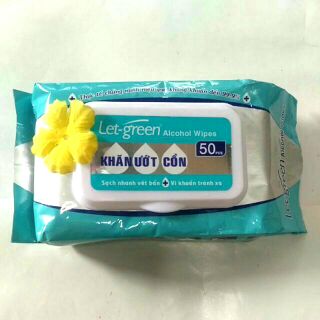 Khăn ướt cồn kháng khuẩn 50miếng .