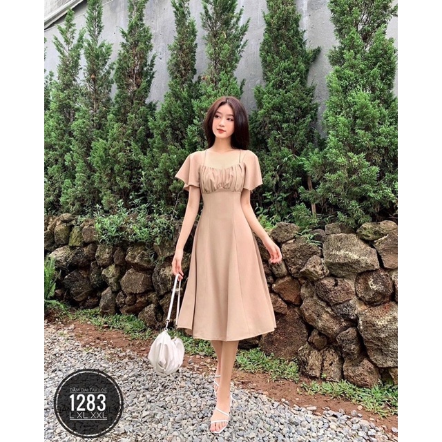 [ BIGSIZE ] ĐẦM CỔ U TAY XOÈ TỪ 55-100kg