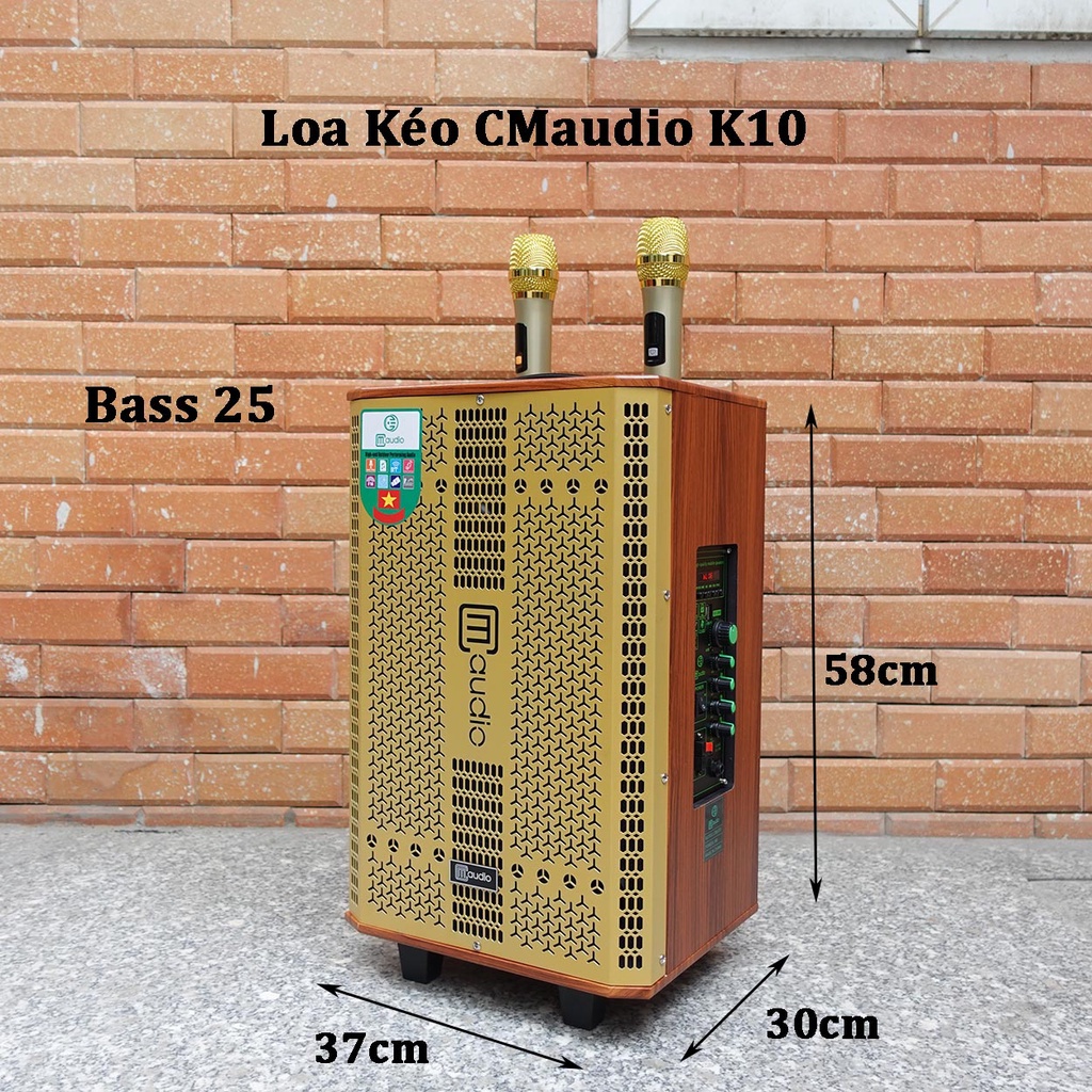 Loa Kéo CM K8/K10 Loa kẹo kéo bass 20/25 hát karaoke tích hợp bluetooth tích hợp Micro không dây Bảo Hành 12 Tháng