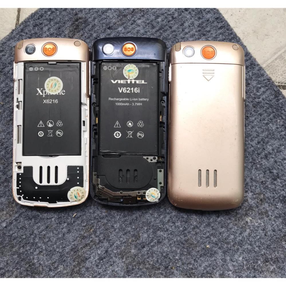 Điện thoại Viettel V6216i Hoặc Xphone 2 Sim Cũ - Điện Thoại Người Già Kèm Pin Sạc
