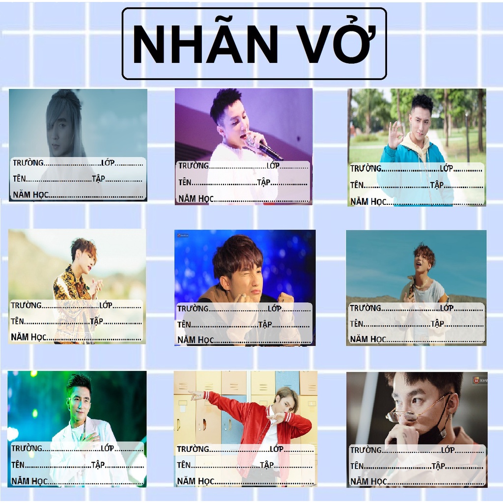 Nhãn vở Sơn Tùng MTP