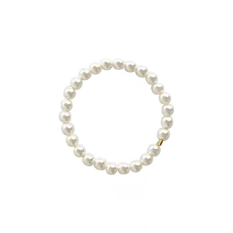 Nhẫn đính ngọc trai giả 2mm thiết kế thanh lịch cho nữ