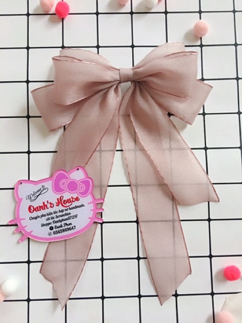 Kẹp nơ voan cao cấp