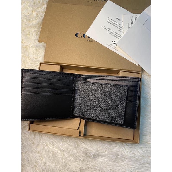 TNS - Ví nam gập cao cấp gift box 3in1 wallet for men-đen chữ sang trọng làm quà tặng các chàng