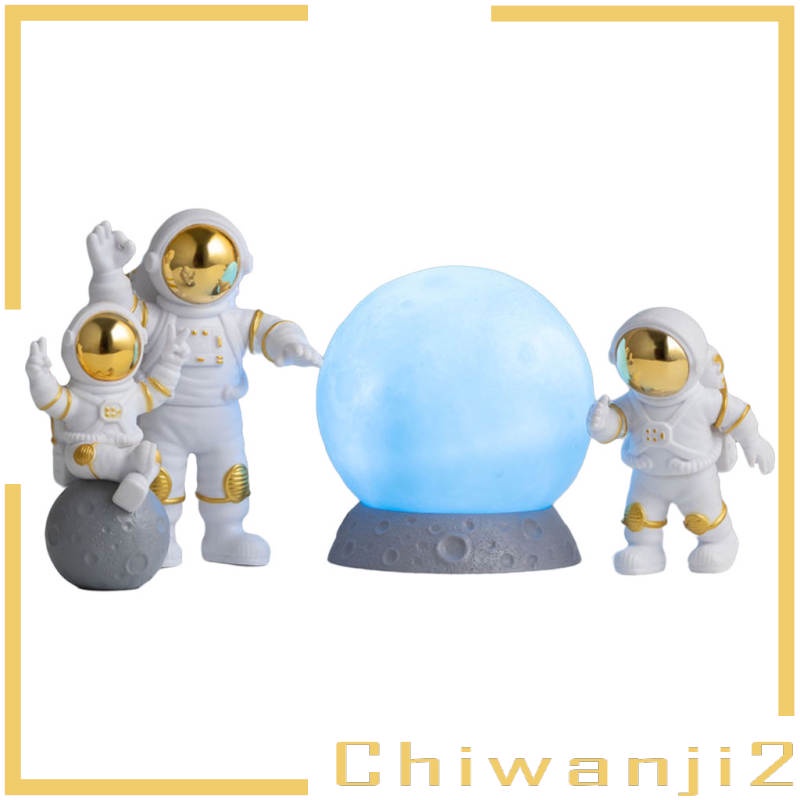 Set 4 vật trang trí hình phi hành gia trang trí phòng khách/phòng ngủ