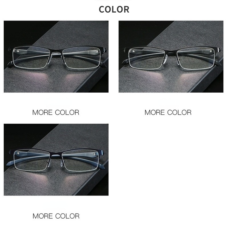 Kính Chống Ánh Sáng Xanh Nửa Gọng Thời Trang Cho Nam