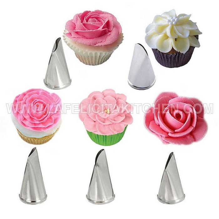 Bộ Vòi Phun Trang Trí Bánh Kem 5 Bông Hoa Hồng Kw Wilton D5Smuc Rgsd4s