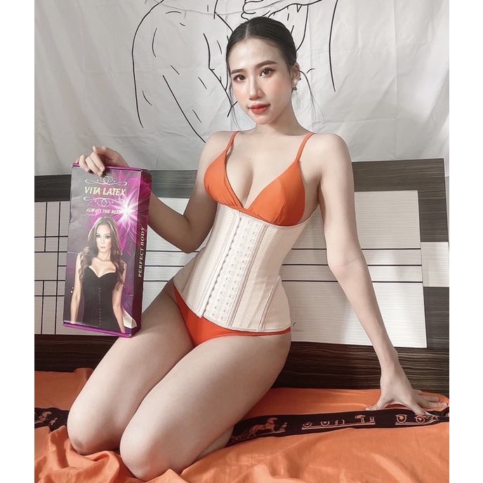 [TẶNG thanh nối+ lót liner] Đai Nịt Bụng Vitalatex cải tiến mẫu THÔNG HƠI