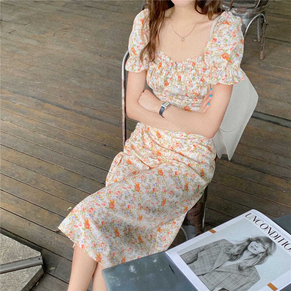 đầm bigsize nữ đầm tay phồng váy bầu mùa hè đầm midi đầm nữ váy hoa nhí vintage đầm cổ vuông váy tiểu thư sang chảnh đầm đi tiệcđầm đi tiệc đầm hở lưng váy xẻ tà