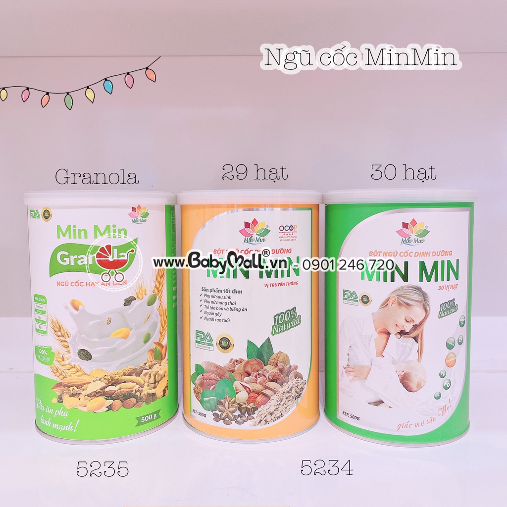 Ngũ cốc Minimin cho mẹ bầu/mẹ bỉm sau sinh bổ sung dinh dưỡng