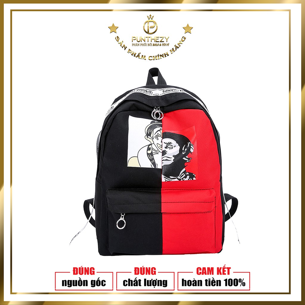 { Hot Trend } Balo Thời Trang Nam Nữ Vải Oxy Mềm Cao Cấp Phong Cách Style Họa Tiết Chính Hãng