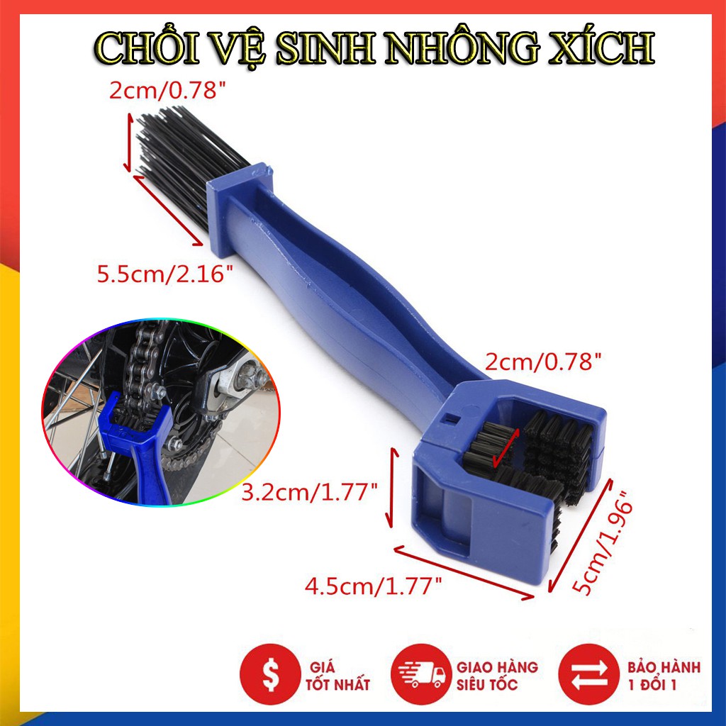 CHỔI VỆ SINH NHÔNG XÍCH XE MÁY