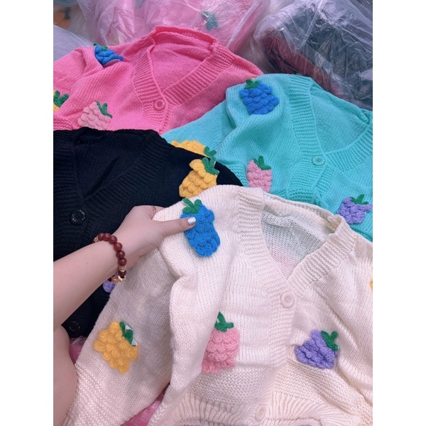 Áo Khoác Cadigan Len Lông Dứa Quảng Châu L1