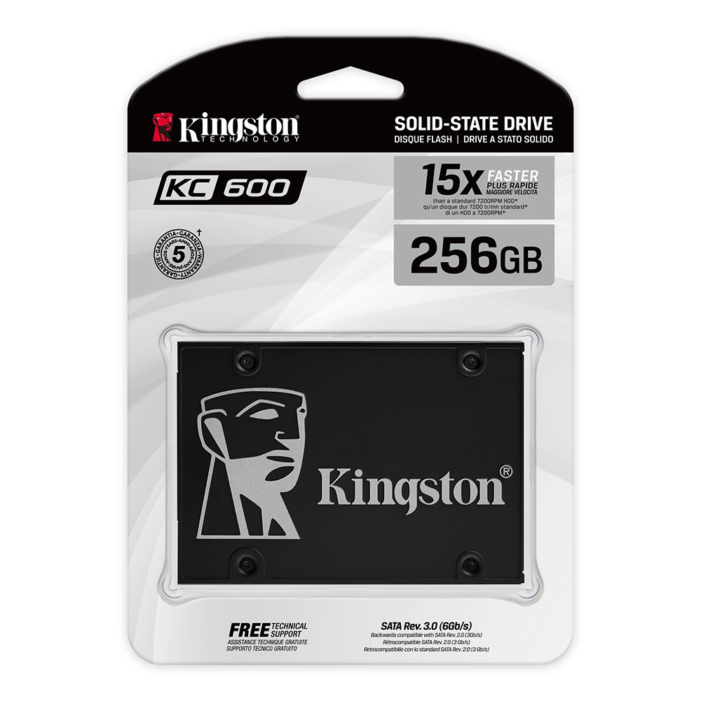 Ổ SSD Kingston SKC600 256GB 2.5inch Sata (đọc: 550MB/s /ghi: 500MB/s, Chính Hãng)