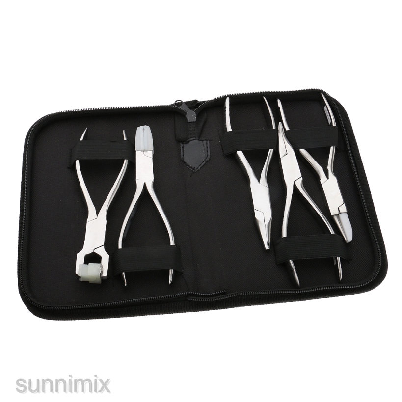 Set 5 Dụng Cụ Sửa Chữa Mắt Kính Bằng Thép Không Gỉ Kèm Túi Đựng