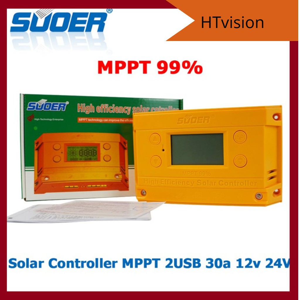 Điều khiển sạc năng lượng mặt trời MPPT Solar Charge Controller suoer 30A 12V 24V ST-H1230