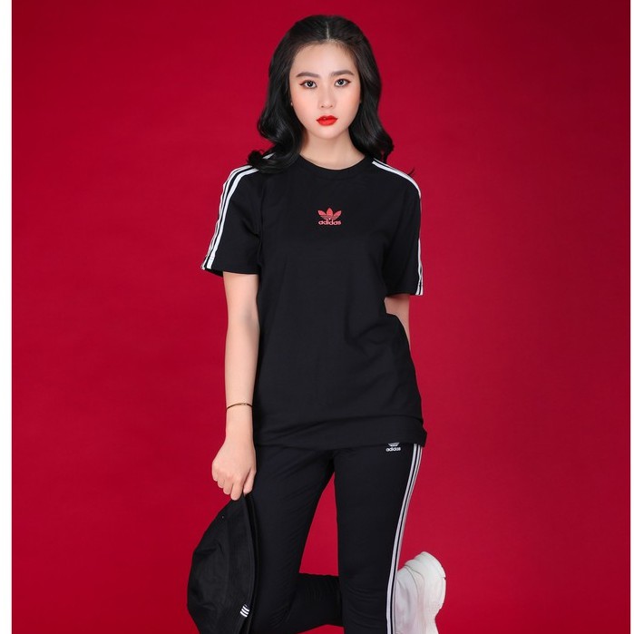 [  XUẤT DƯ XỊN   ] Áo Phông / Áo Thun Đôi ADIDAS STICKET COUPLE T-SHIRT - Black &amp; White | FULL TEM TAG CODE | ẢNH THẬT