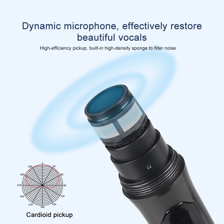 Bộ Micro Không dây ONTEKCO MU02 (Xanh) | E6S | E6 Cao cấp, Hát Karaoke với Amply &amp; Loa kéo - Bảo hành 12 Tháng