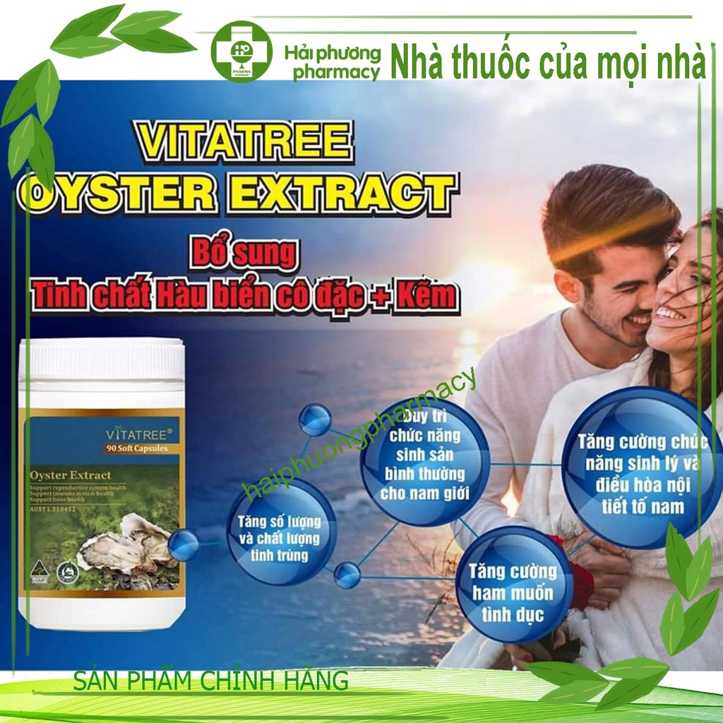 Viên Uống Oyster Extract Vitatree Tăng Cường Sinh Lý Nam Giới 90 Viên