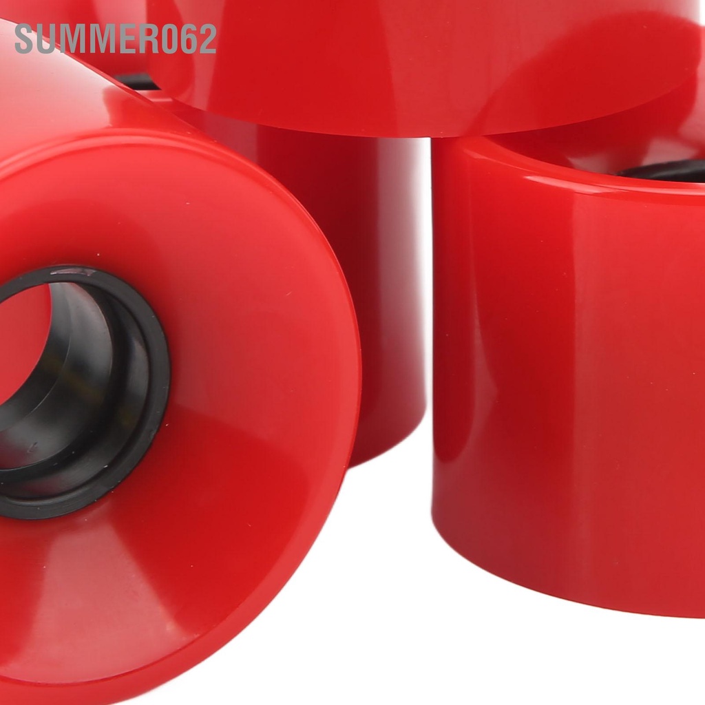 Summer062 4 CÁI PU thay thế bánh xe trượt ván Độ ồn thấp Bánh lăn lướt sóng trên đất liền