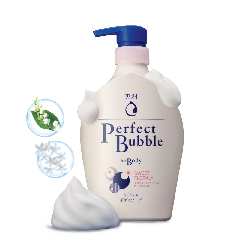 [Mã COS071 -8% ĐH250k]Sữa tắm dưỡng ẩm hương hoa dịu ngọt Senka Perfect Bubble for Body Sweet Floral n 500ml_13731 | BigBuy360 - bigbuy360.vn