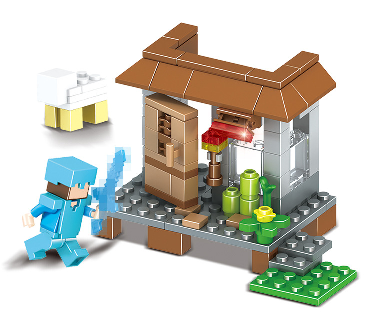 Đồ chơi lắp ráp mô hình minecraft 4 trong 1 DIY độc đáo