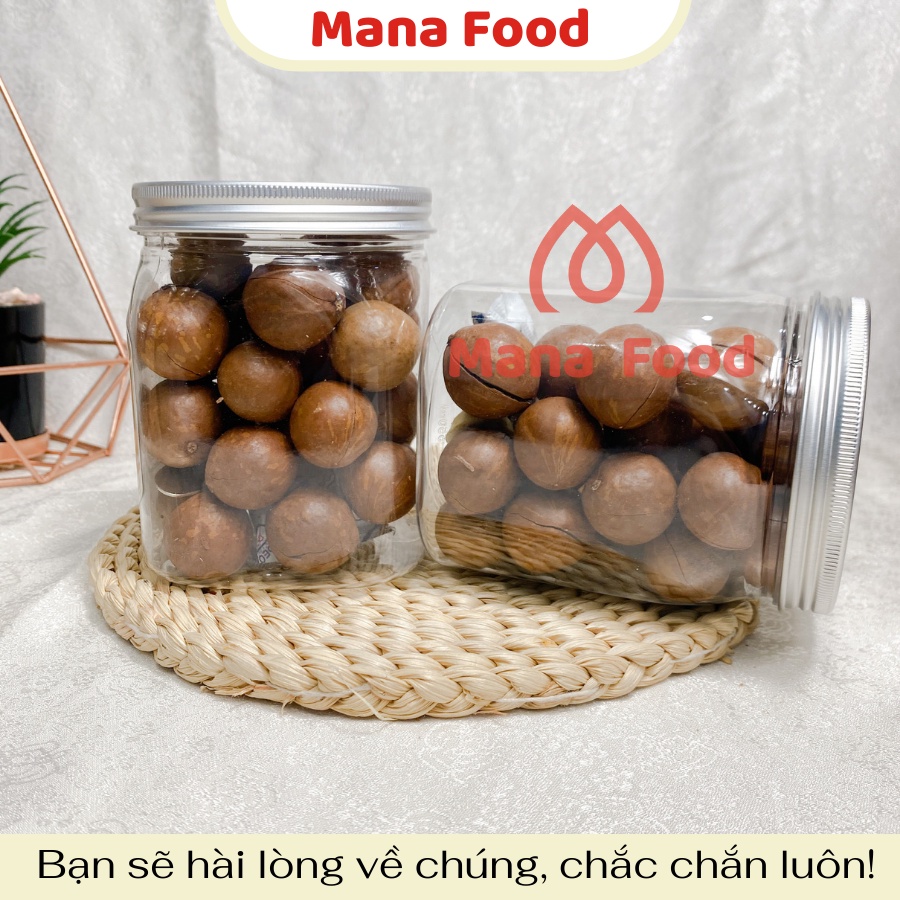 [Hũ vuông] 300G Macca Daklak Sấy Mana Food | VSATTP - Hạt bùi béo - Chất lượng