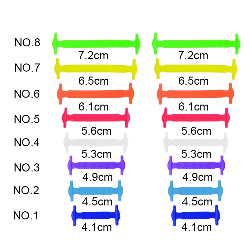 Set 16 Dây Giày Silicone Co Giãn Không Cần Buộc Dành Cho Người Lớn Và Trẻ Em