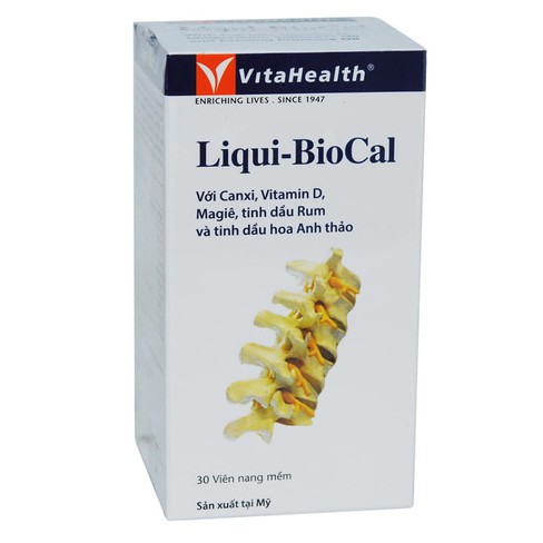Thực Phẩm Chức Năng Viên Uống Giúp Xương-Răng Chắc Khỏe Vitahealth Liqui-Biocal -( Hộp 30 Viên)