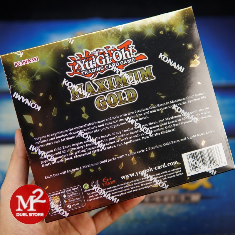 Hộp bài Yugioh Maximum Gold Yugioh - 4 Booster Pack có Premium Gold - Nhập khẩu USA/UK