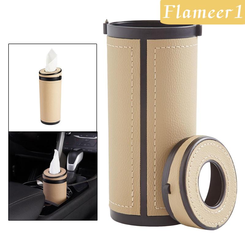 Hộp Đựng Khăn Giấy Hình Trụ Đa Năng Trang Trí Nội Thất Xe Hơi Flameameer1