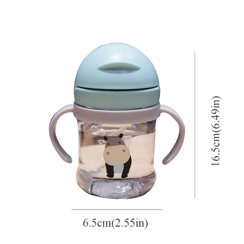 Bình Đựng Nước Uống Kèm Ống Hút Dung Tích 300ml Dễ Thương Dành Cho Bé