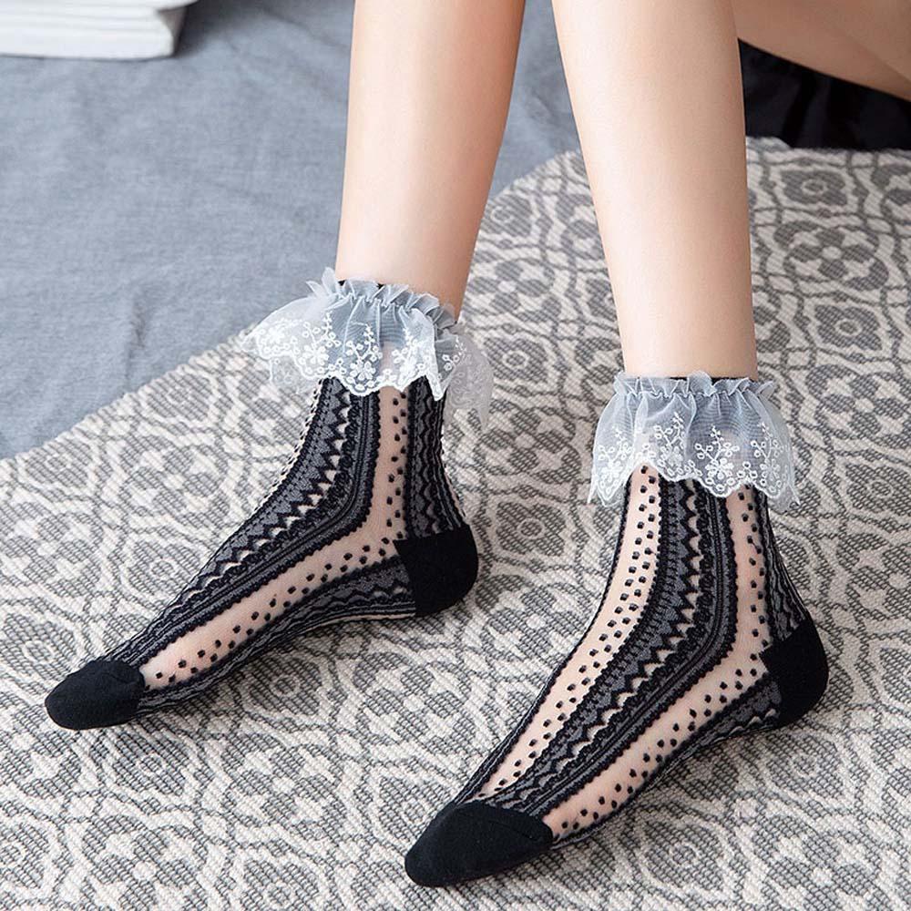 Đôi Tất Chân Nylon 26E Đính Nơ Xinh Xắn Cho Nữ