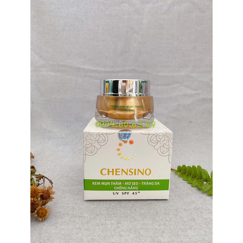 Kem Mụn Thâm Mờ Sẹo Trắng Da Chống Nắng 35g CHENSINO