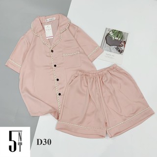 [Hàng Loại 1] Đồ Bộ LỤA SATIN - Bộ Tay Cộc, Quần Đùi Lụa  Phối ren