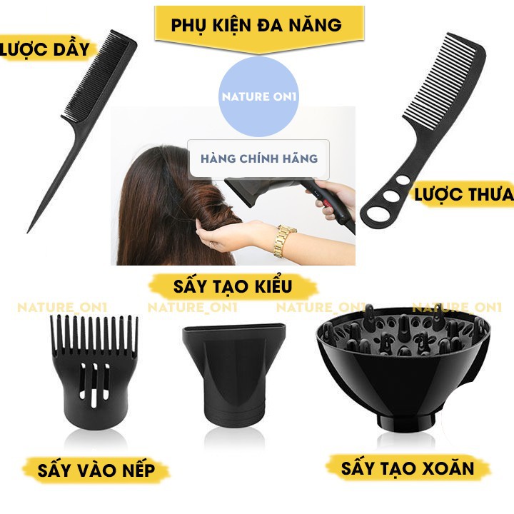 Máy Sấy Tóc DELIYA ⚡️ 𝐅𝐔𝐋𝐋 𝟓 𝐏𝐇𝐔̣ 𝐊𝐈𝐄̣̂𝐍 ⚡️ Công Suất Lớn  2200W Hai Chiều - 3 Mức Nhiệt - Tiết Kiệm Điện