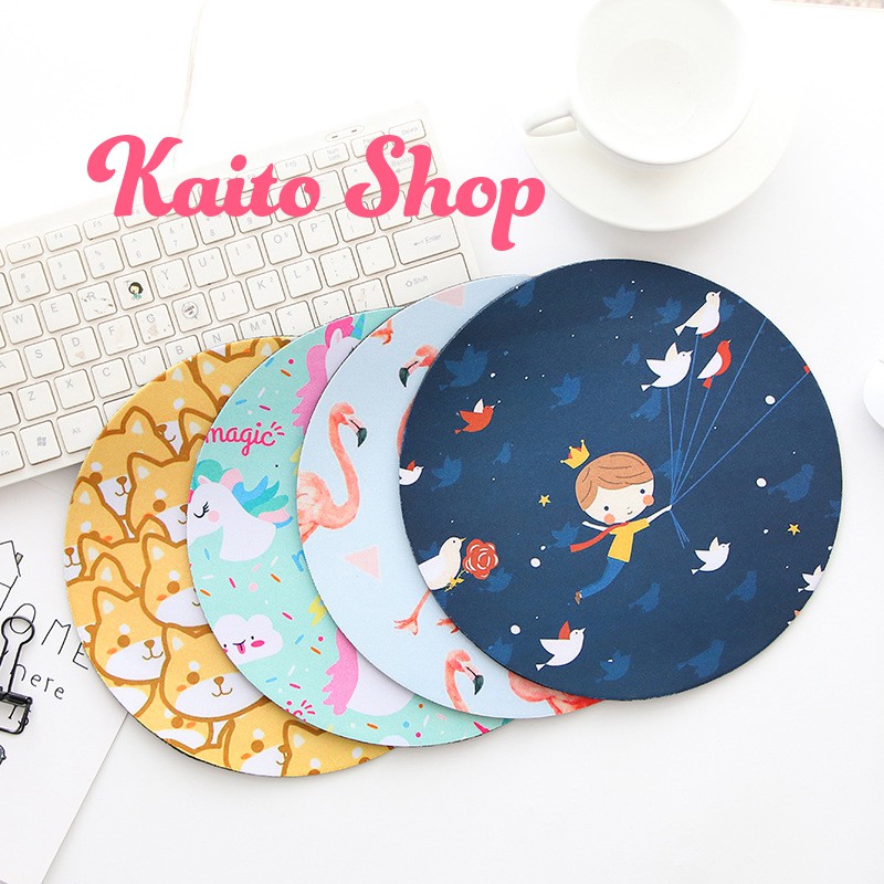 Lót Chuột Máy Tính Chống Trơn Trượt - Bàn Di Chuột Mouse Pad Đường Kính 22cm