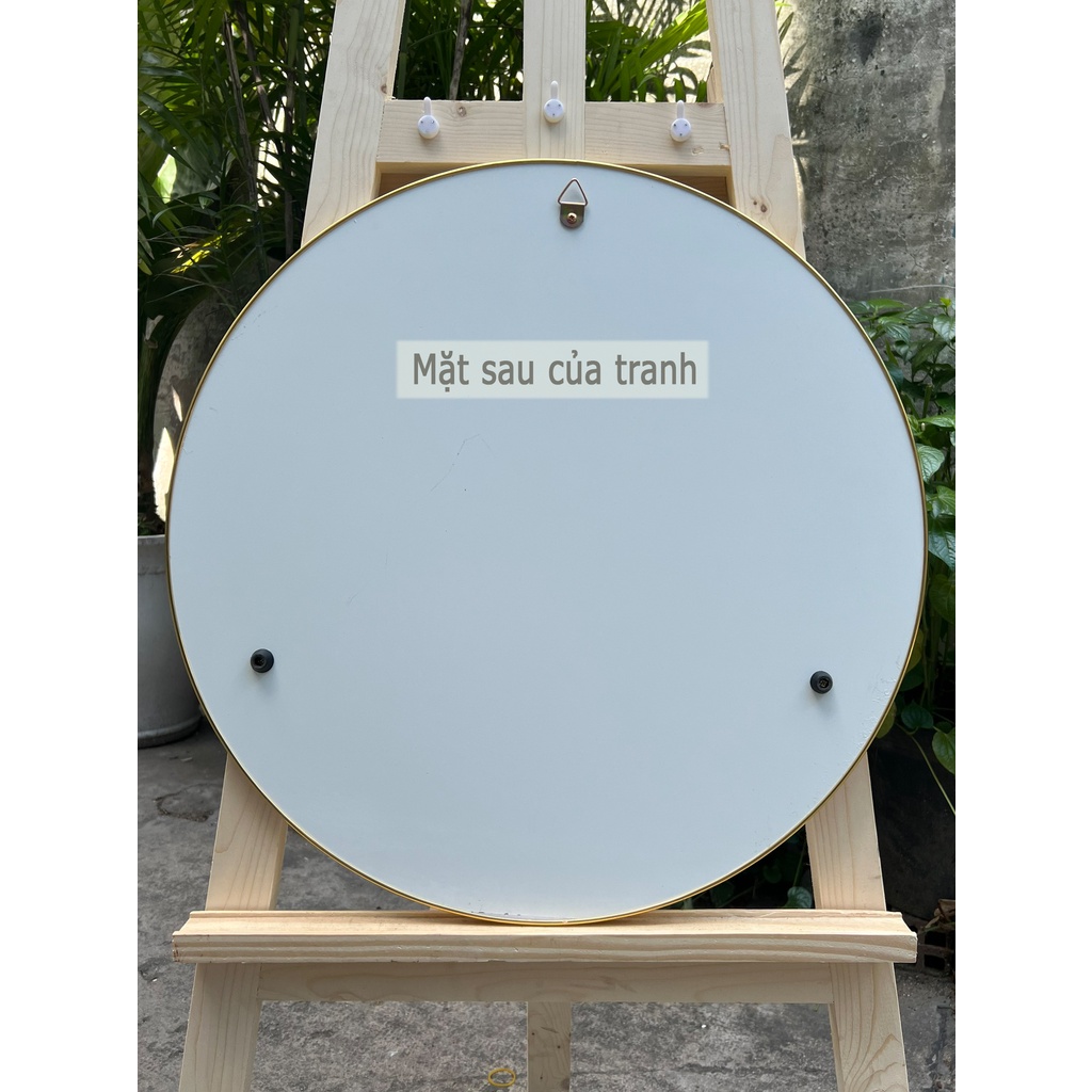 Tranh Tròn Canvas, Tranh Canvas, Tranh Hoa Sen