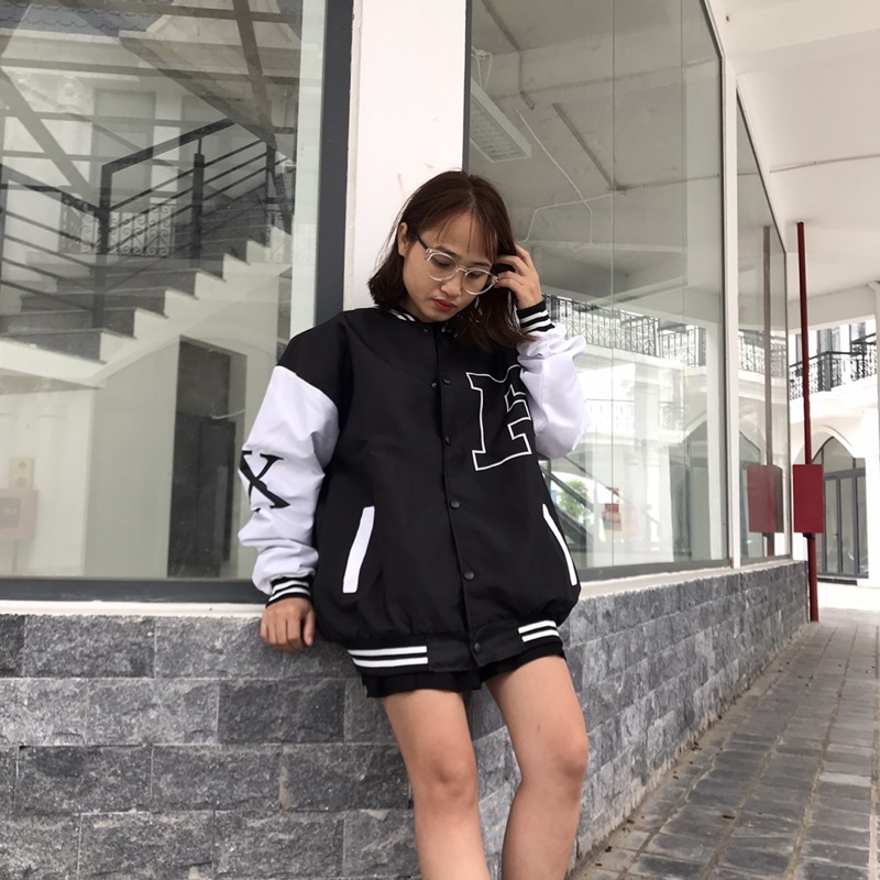 Áo khoác dù bomber nam nữ in hình chữ F áo gió 2 lớp Fom rộng unisex oversize đến 70kg chất vải mero sịn mềm mịn TA 9988