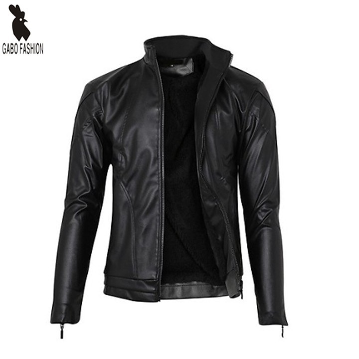 Áo khoác da nam lót lông cao cấp Gabo Fashion AKD118 hàng vnxk